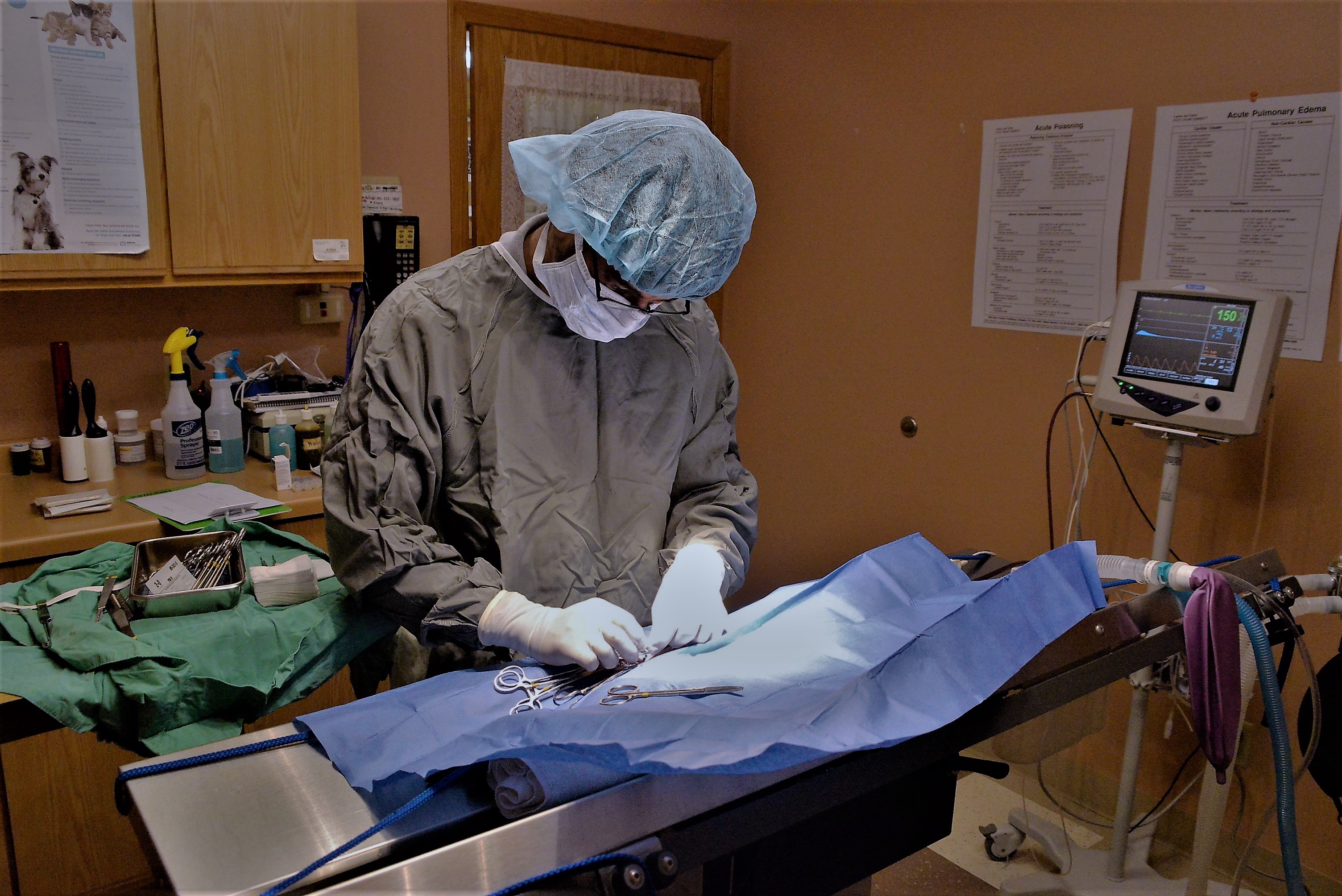 A special surgery suite is used only for surgery.  The heated surgery table and Bair Hugger heating blanket allows patients to retain body heat during anesthesia and aids in a quicker recovery. Our radiowave surgery unit allows us to perform surgery with 